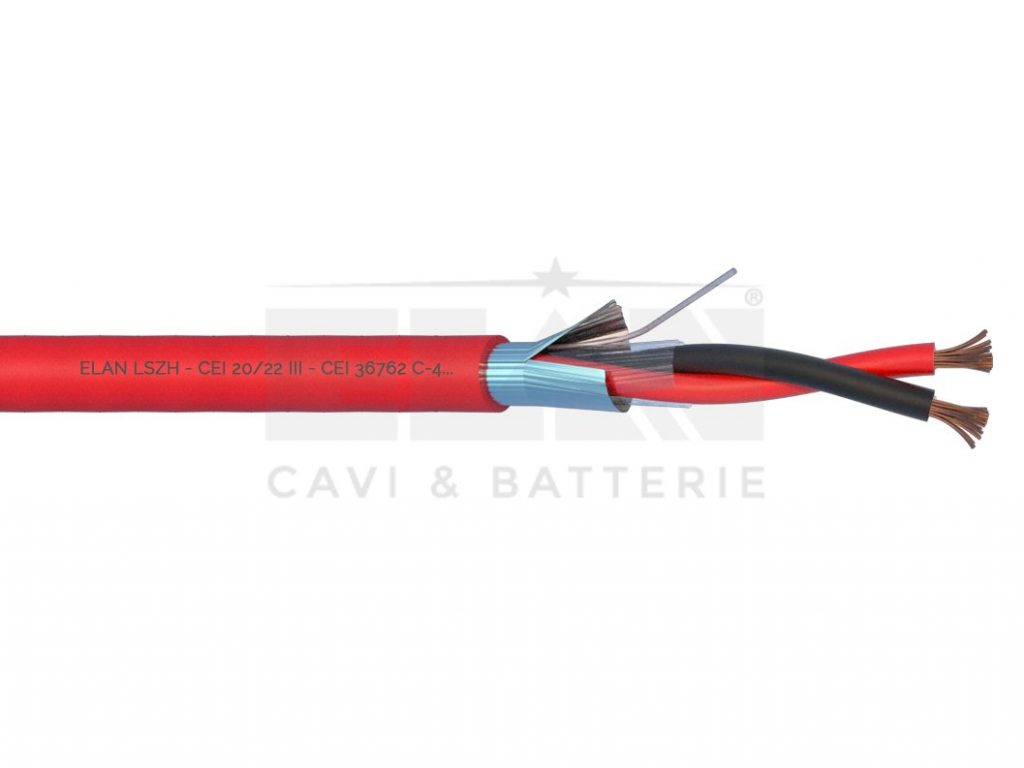CAVO ALLARME ANTINCENDIO TWISTATO SCHERMATO 2X1,50 LSZH