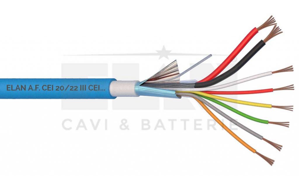 CAVO ALLARME SCHERMATO 2X0,75+6X0,22 DOPPIA GUAINA