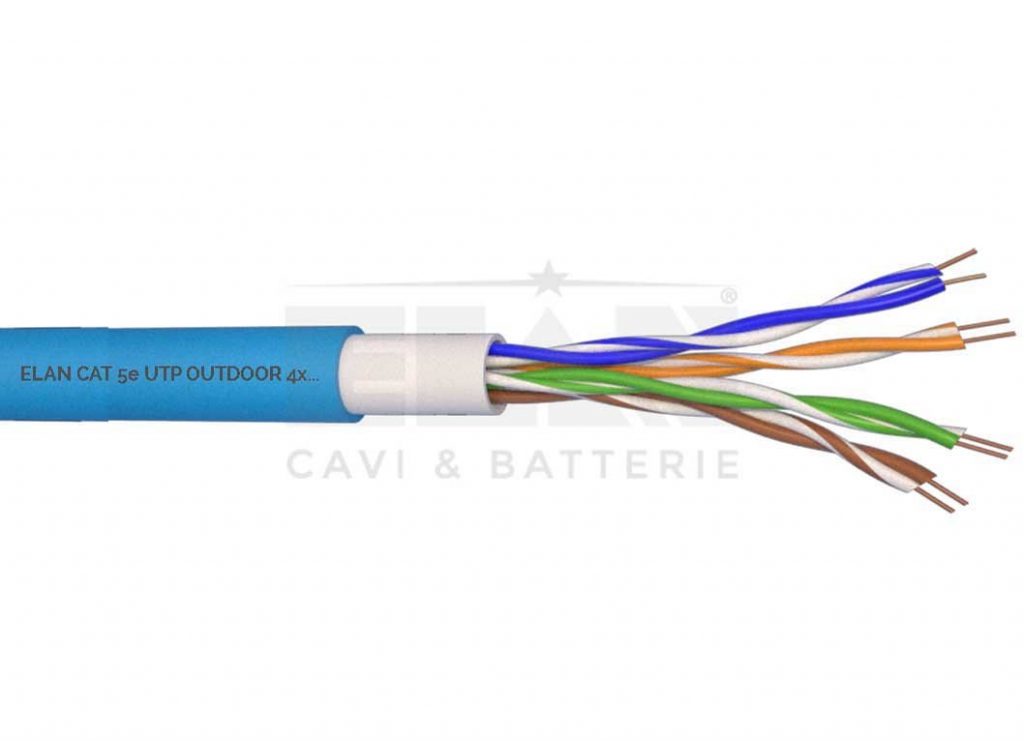 CAVO DATI ESTERNO UTP CAT5e 4X2X24AWG DOPPIA GUAINA