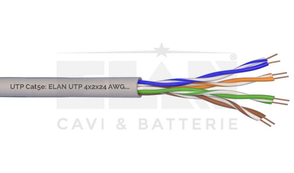 CAVO RETE DATI INTERNO UTP CAT5e 4X2X24AWG